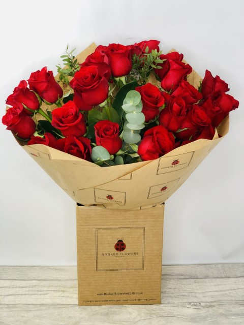 24 Red Roses - Dramatic Twenty Four can be ordered for Delivery or Collection
